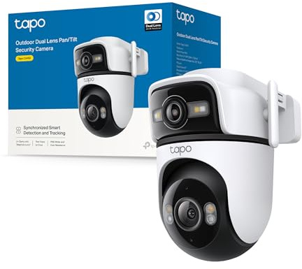 Tapo C545D 2K 3MP Dual-Camera Pan/Tilt Outdoor Security Camera Wi-Fi Camera | CCTV Camera, Wide-Angle & Telephoto Lens, Smart Tracking, Color Night Vision, AI Detection, 2-Way Audio,No Monthly Fee, IP66