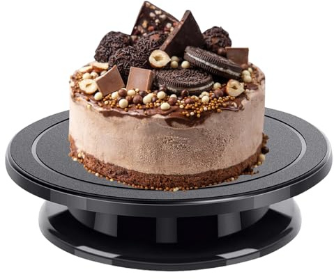 Cake Turntable – 11-Inch Cake Decorating Spinner Stand | Cakes Decorating Turntable | 360° Rotating Cakes Plate and Holder, Ideal for Birthday, Christmas, Wedding, and Edging Decoratings