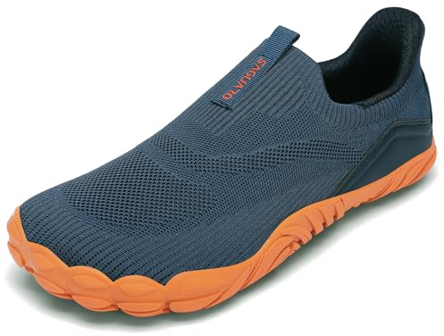 SAGUARO Barefoot Zapatillas Hombre Mujer Casual – Zapatillas sin Cordones Calzado a de Diseño Barefoot Shoes con Puntera Ancha para Uso Diario en Ciudad Walking Fitness Azul, Gr.43