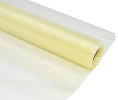 Creativery 9m Rolle Organza 36cm Snow (Creme/hellcreme 820) // Tischläufer Deko Stoff Band Hochzeit Tisch Schleifenband Floristik NEU