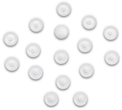 100 Abdeckkappen für Torx-Schrauben - Torx Schraubenabdeckung aus Kunststoff in verschiedenen Größen (TX 30, Weiß)