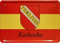 WOGEKA ART Retro Blechschild - Karlsruhe Stadt-Wappen Fidelitas - witziger Spruch als Geschenk-Idee zum Geburtstag Weihnachten zur Dekoration 15x21 cm Vintage-Design Metall MJ 237