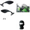 KOMPATIBEL MIT Aprilia RS4 125 Paar Fairing Spiegel FÜR Motorrad-RÜCKSICHT Spiegel Schwarze Spiegel M.6 Angriff EINSCHLIESSLICH Sport-Spiegel