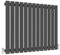 Horizontal Column Anthracite Radiator Oval Single Designer Radiator 600x767mm Central Heating Interior Design