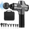 ALDOM Pistola de Masaje Muscular, Pistola Masaje Masajeadora Muscular de Tejido Profundo 30 Niveles Ajustables, Masajeador Eléctrico de Músculos Carga Tipo-C y 8 Cabezales Massage Gun