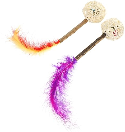 POPETPOP 2st Silbernes Rattanstab-kauspielzeug Für Katzen Silvervine-Sticks Für Katzen Actinidia Polygama-stäbchen Kauspielzeug Zum Zahnen Der Katze Schmecken Polygonum Holz Katzenstock