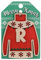 R Letter Initial Christmas Jumper Wooden Tree Decoration Personalised Bauble Xmas Red