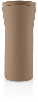 EVA SOLO | City To Go Becher 12oz Mocca | Praktischer, doppelwandiger Thermobecher für einfache und einfache Einhandbedienung – Klickdeckel ermöglicht Trinken von allen Seiten | Mokka