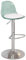 Tabouret Bar Transparent Acrylique Composition du Support en Acier Au Carbone Support en Acier Au Carbone Chaise De Cuisine Pivotante avec Dossier(Green)