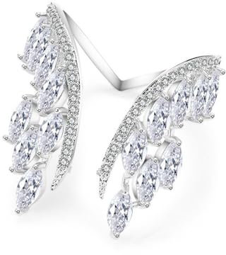 GleaMora Engel Flügel Verstellbarer Ring Schillernder Ring Mit CZ Finger Ringen Trendy Für Frauen Hochzeitsschmuck
