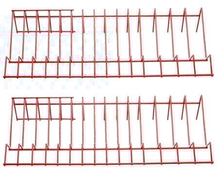 sourcing map 2pcs Plier Organizer Rack 15-Slot Plier Rack Cutters Organizer Steel Coating for Regular Spring Wide Handle Pliers Hex Cross Screw Driver RC Tools Kit Organizers, Red
