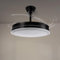 Ventilador de Techo LED con Aspas Retráctiles Control Remoto,66W 30W Motor DC+36W Luz 2880LM Luz Integrada, Color Blanco CCT 3000-4000-6000K Funcion verano-invierno (Negro Liso)