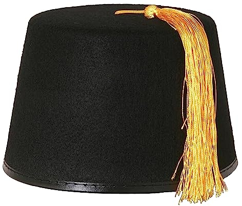 FEZ Hut Kostüm Zubehör Mütze rot mit Quaste Unisex Filzhut Herren & Damen