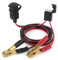 Jtron Allume Cigare Câble Alimentation Rallonge Pince Crocodile 2m 12V 14awg 25A Adaptateu pour Téléphone Mobile, Aspiration,GPS