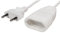 MC Power - Netzkabel Verlängerungskabel 2 Meter | Verlängerung Eurostecker - Euro-Kupplung Typ-C Steckdosenverlängerung für PC Computer, Monitor, Lampen weiß