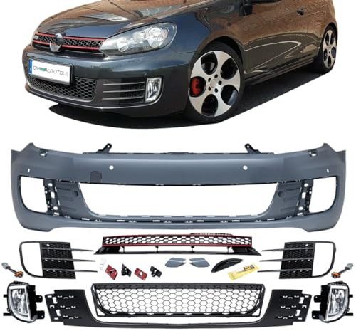 DM Autoteile 3203 Stoßstange vorn Stoßfänger 4x PDC + SRA + NSW + Zubehör kompatibel für VW Golf 6
