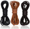 3 Rollen 5M x 3mm Lederband Lederschnur aus echt Leder, Lederriemen rund Ø 3mm für DIY Handwerk Schlüsselband Armband Schmuck - Schwarz, Braun, Natur Echtlederband von SOSMAR