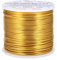 BENECREAT 68m 1.5mm Alambre de Aluminio Amarillo Alambre de Bisutería Hilo Metálico para Fabricación de Artesanías Alambre de Manualidad de Aluminio Calibre 15