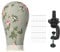 Cork Canvas Block Head with 50pcs T-Pins + Training Head Clamp, Wig Head Mannequin Head Wig Display Styling Head Wig Mannequin Head Stand 21~25 Inches