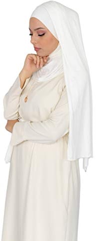 Lamis Hijab – Hijab zum Einfädeln, komplett Jersey Gr. 58, elfenbein HE300 (Ivoire)