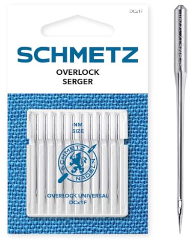 SCHMETZ | Overlock Universal | 75/11 | 10 Sewing Machine Needles | DCx1F | Shorter than other household needles | check the needle system specified for your machine