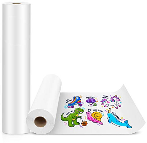 KAVAVO 2 Pcs Weiße Papierrolle, 44cm x 10m, weiße Handwerkspapierrolle, ideal für Staffeleipapier, Bulletin Board-Papier, Wandkunst, Geschenkpapier.(Paper-2 Pcs)