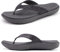 KuaiLu Gris Tongs Femmes Sandales en Cuir de Mode été Avec Support de Orthopédique Tongs de Plage et Claquettes de Piscine Taille 39EU