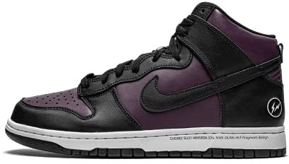 Nike Dunk High DJ0382 600 Fragment für Herren, City Pack, Peking 2021, Gr, Weinrot/Schwarz/Weiß, 38 EU