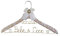 Braut Kleiderbügel - personalisierte Holz Braut Hochzeit Kleiderbügel Metall Kleiderbügel benutzerdefinierte Metall Text Schleife Perlenspitze Kleiderbügel