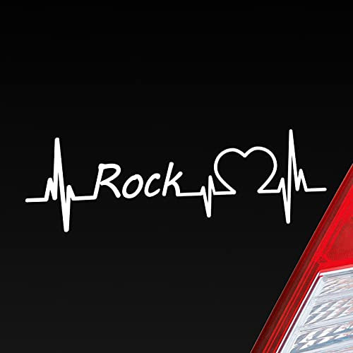 Hellweg Druckerei Auto Aufkleber Rock Puls Herzschlag Fun Sticker Heckscheibenaufkleber Autoaufkleber