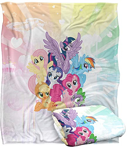 My Little Pony Tv Pony Group Officially Licensed Silky Touch Super Soft Throw Blanket 50 x 60