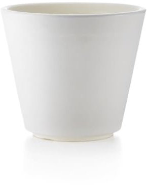 Decorspace Vaso Ribeira Essental in plastica da esterno per fiori e piante (80 cm, Bianco)