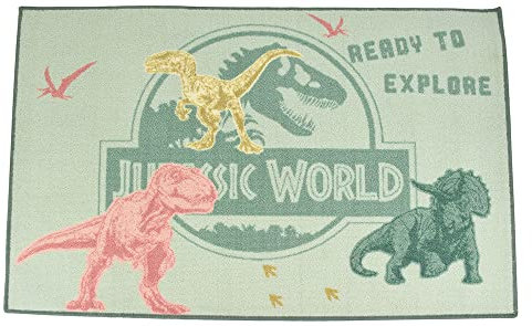 Fun House 713504 Jurassic World Dinosaurier Teppich Kinderzimmer 120 x 80 cm