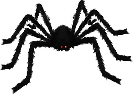 RosyFate Halloween Spinnen, Spinne Deko Groß 75cm, Spinne Plüschtier Lebensecht, Riesenspinne Halloween, Schwarze Spinne Plüsch, für Halloween Party Dekoration