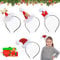 Qunkun Lot de 4 Coiffes de Noël, Décorations, Bandeaux, Sapin, Renne, Bois de Cerf, Serre-Tête pour Enfants et Adultes