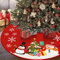 Soleebee Weihnachtsbaumdecke Rund 88cm, Tannenbaum Decke Weihnachtsbaum Rock, Weiches Polyester Christbaumständer Teppich Christbaumdecke Weihnachtsdeko für Weihnachtsbaum Deko (Schneemann Pinguin)