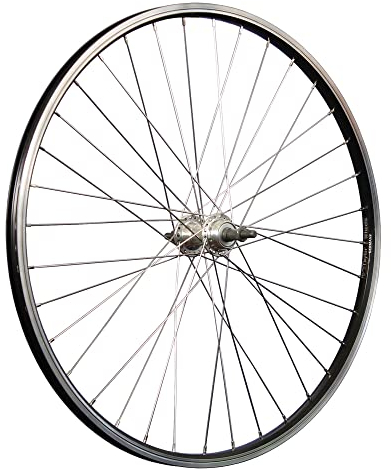 26 Zoll Fahrrad Hinterrad Aluminium Hohlkammer Vollachse 5-9 Schraubkranz schwarz