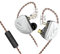 keephifi KZ AS16 KZ Auriculares Intraurales In Ears con Cable IEM AS16 con Cancelación de Ruido 8BA Equilibrado para Controladores de Armadura con Micrófonos (Negro, con Micrófono)