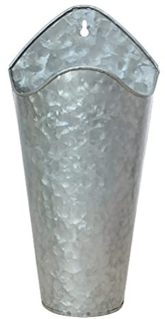 Abaodam Wall Mounted Flower Pot Iron Planter Galvanized Metal Hanging Bucket for Indoor Outdoor Garden Fence Decoration