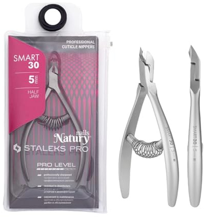 STALEKS PRO by Natury Nails Professionelle Nagelhautzange, 5 mm, Edelstahl (Smart 30-5 mm)