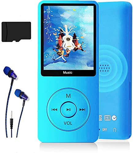 MP3-Player, Musik-Player mit 16GB Micro SD Karte, Ultra Slim Musik-Player mit eingebautem Lautsprecher, Photo Viewer, Video Play, FM Radio, Voice Recorder, E-Book Reader, unterstützt