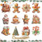 Vordpe 24 Stücke Weihnachten Baumschmuck, Lebkuchenmann Weihnachtsbaumschmuck, Tannenbaum Anhänger, für Weihnachten Ornament Klein Weihnachtsdeko zum DIY