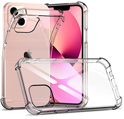 CASEVASN for iPhone 13 Case Clear, Ultra [Slim Thin] Flexible Scratch Resistant TPU Gel Rubber Soft Skin Silicone Shockproof Bumper Protective Phone Case Cover for iPhone 13 6.1'' (Clear)
