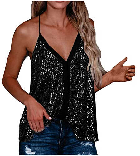RMBLYfeiye Glitter Top Pailletten Hose Tüllrock Grün Oberteil Glitzer Damen Blazer Silvester
