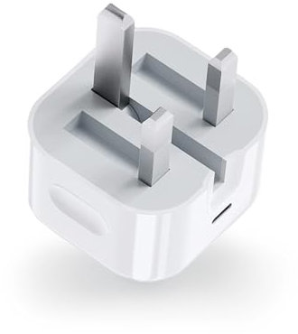 USB C Plug, Fast Charger for iPhone 15/15Plus /15 Pro Max /14/13/12 /11Series, SE, iPad Pro/Air/Mini, Apple Watch, AirPods Pro, 20W Type C PD Charging Adapter UK Plug (Cable Not Included)