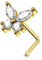 Jewseen L Shaped Nase Piercing Schmuck G23 Titan Nase Stud 20G Schmetterling Nase Piercing CZ Nase Schraube Piercing für Frauen Männer