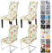 Alishomtll Stretch Stuhlhussen 4er/6er Set Frühling Stuhlbezug Schwingstuhl Elastische Esszimmer Stuhlhussen Abnehmbarer Waschbarer Stühle Schutz für Küche Hotel Bankett (Gelb Weiß Blumen, 4 Stück)