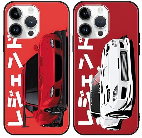 Yomyejisoo 2 Stück Handyhülle für Samsung Galaxy S24 5G Hülle 0, Cool Classic JDM Legends Japan Auto Cool Design Jungs mit Motiv, Weich TPU Stoßfest Kratzfeste Silikon Matt Bumper Case Cover,02