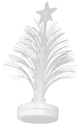 Warmhm Fiber Optic Led Christmas Tree Light with Battery White Creative Decor for Boys and Girls and Adults