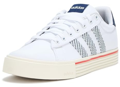 adidas Men's Daily 4.0 Shoe, White/Dark Blue/Off White, 3.5 UK
